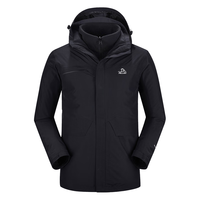 PELLIOT 伯希和 男子三合一冲锋衣 PE211040107 曜石黑 XXL