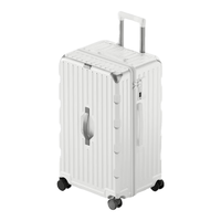 HLA海澜之家大容量26行李箱女24寸杯架密码拉杆箱旅行箱30寸 曜石黑【圆弧包角-便携式杯架】 30英寸 10选择10天以上出国旅行