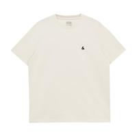 杰克·琼斯（JACK&JONES）25年男装T恤男夏季T恤舒适男士短袖凉感多色上衣纯色水洗不易走形 乳白色A05 M 175