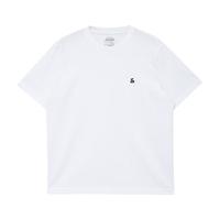 杰克·琼斯（JACK&JONES）25年男装T恤男夏季T恤舒适男士短袖凉感多色上衣纯色水洗不易走形 本白色A06 M 175