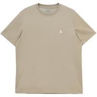 杰克琼斯 杰克·琼斯（JACK&JONES）男装T恤男春夏无忧搭舒适男士短袖清凉多色上衣纯色水洗不易走形 卡其色E11 180/100A/L