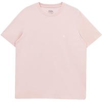 杰克·琼斯(JACK&JONES)男装T恤男春夏无忧搭舒适男士短袖清凉多色上衣纯色水洗不易走形 桃色C19 185/104A/XL