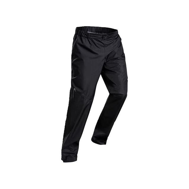 迪卡侬 冲锋裤男女户外防风防水长裤雨裤宽松男裤裤子登山裤徒步裤 MH500 男款-黑色 M/L / W33 L31