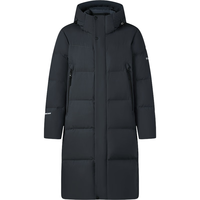 坦博尔高充绒量连帽羽绒服男长款2024运动加厚保暖外套TAF550735D 青石灰 185/100A