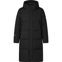 坦博尔高充绒量连帽羽绒服男长款2024运动加厚保暖外套TAF550735D 黑色 165/84A