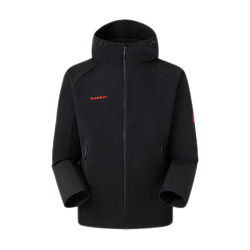MAMMUT Macun 2.0男士连帽防风防泼水软壳夹克外套 限量 黑色 XL