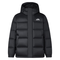 坦博尔2024户外羽绒服男士短款拼接连帽休闲保暖冬季外套TAF530337D 黑色 170/88A