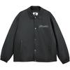 JACK&JONES 轻薄PU皮教练夹克羽绒服 纯黑色 180/100A/L
