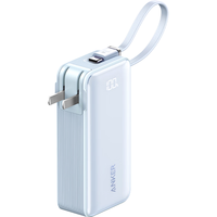 Anker A1637 30W快充10000毫安充电宝 自带线+充电器+充电宝三合一