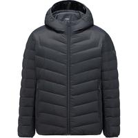 坦博尔羽绒服男轻薄秋冬外套男士羽绒服连帽短款秋冬外套TF236209 黑色 180/96A