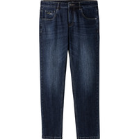 海澜之家(HLA)牛仔裤男24山不在高系列时尚休闲绣花裤子男冬季新复古回潮 蓝灰牛过渡色(深)7E 180/88A XL149~162斤