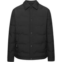 海澜之家(HLA)羽绒服男24轻商务经典系列衬衫领外套男冬季 黑色25 175/92A L137~150斤