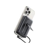 ANKER zolo安克【磁吸+自带线+支架】magsafe无线充电宝10000毫安大容量30W快充移动电源轻薄可上飞机黑 【黑】磁吸+自带C线+调节支架