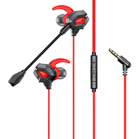 aigo 爱国者 A600 入耳式动圈有线耳机 黑红 3.5mm