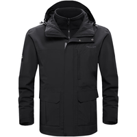 伯希和（Pelliot）【山行】冲锋衣男三合一冬季防风夹克登山服外套11240129黑M 曜石黑【男】