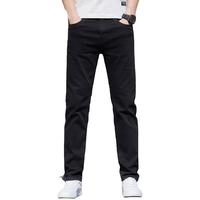 真维斯（Jeanswest）凉感冰丝裤子男夏季经典牛仔裤男士宽松弹力简约直筒休闲长裤大码 薄款 202黑色【夏季】 34 【150-160斤】 202黑色【夏季薄款】