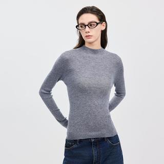 初棉 无缝一体成型羊毛针织衫女25秋半高领修身打底衫软糯亲肤