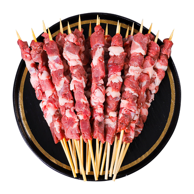 今日必买：鲜京采 甄选宁夏滩羊手工羊肉大串20串1.8斤露营户外烧烤食材源头直发