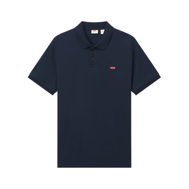 PLUS会员：Levi's 冰酷系列男士经典针织休闲简约短袖Polo衫 藏青色 004KC-0002 XL