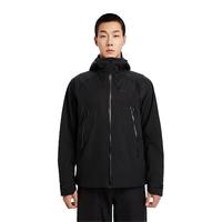 迪卡侬（DECATHLON）硬壳冲锋衣男女春秋登山防风防水单层夹克风衣运动外套MH500 2024 男款-曜石黑 2XL