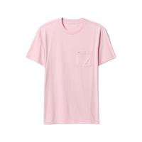 Gap 春季纯棉logo口袋常规短袖T恤基础款美版857901 淡粉色 M 美码 L亚洲码180/96A