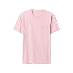 Gap 男女装2025春季纯棉logo口袋常规短袖T恤基础款美版857901 淡粉色 L 美码 XL亚洲码185/104A