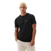 Gap男女装2025春季纯棉logo口袋常规短袖T恤基础款美版857901 黑色 M 美码 L亚洲码180/96A