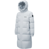 波司登2025羽绒服男女同款长款连帽90绒休闲百搭外套B250245171DS 黑色|8056 M 165/88A