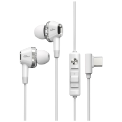 漫步者 双擎 Type-c 双动圈 HiFi 白色 有线耳机