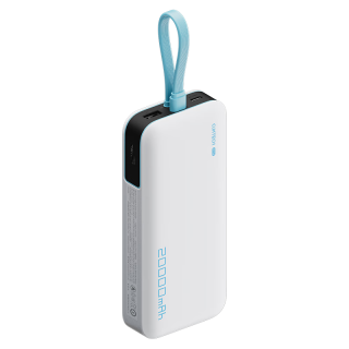 国家补贴：酷态科 40W快充 充电宝 自带线  银滩白 20000mAh