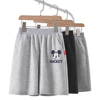 迪士尼宝宝儿童短裤2025夏季时尚百搭男童纯棉裤子宽松女童休闲裤 【男童】迪圆标米奇K黑 140 140cm