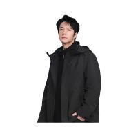 今日必买：鸭鸭羽绒服 鸭鸭王一博同款冰壳系列2.0户外冲锋衣羽绒服三合一男女冬季新款外套 青光黑色