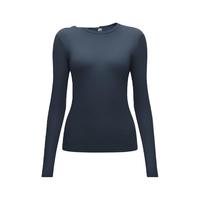 蕉内(Bananain)热皮501+女士保暖衣氨基酸防寒裸感内搭百搭显瘦可外穿打底衣T恤 【圆领】藏青蓝 XS