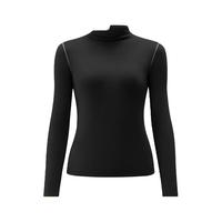 蕉内（Bananain）热皮502++女士保暖内衣高领秋冬款秋衣加绒肌底衣 【小高领】黑色撞线 S