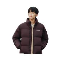 坦博尔泡芙短款羽绒服男女同款25冬季立领面保暖厚外套TA5560331D 枫韵棕 S (165)