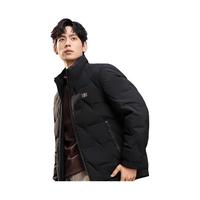 雅鹿男士羽绒服2025冬季防风立领加厚休闲百搭鸭绒户外保暖短外套 黑色 XL 180【拍大一码】