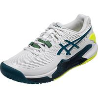 亚瑟士ASICS网球鞋男鞋网面稳定舒适透气运动鞋 GEL-RESOLUTION 9 白色/绿色 43.5