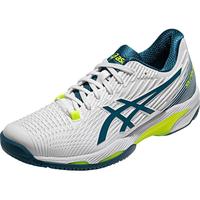 ASICS 亚瑟士 网球鞋男鞋网面轻量舒适透气运动鞋 SOLUTION SPEED FF 2 白色/绿色 42