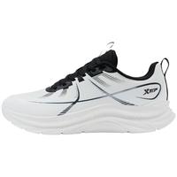 XTEP特步男鞋跑鞋减震运动鞋黑色休闲鞋子976119110018 帆白/黑 41