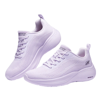 斯凯奇Skechers女子休闲鞋轻质运动鞋厚底跑步鞋117550 薰衣草色/LAV 35