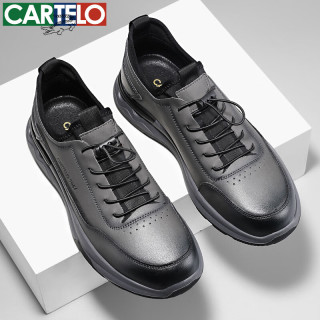 有券的上：CARTELO 卡帝乐鳄鱼 男士时尚休闲皮鞋