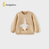 童泰(TONGTAI)宝宝毛衣春秋季纯棉婴儿衣服儿童休闲外出针织上衣男女童秋装