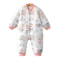 贝肽斯儿童连体衣春秋季夹棉恒温加厚保暖新生儿衣服男女宝宝连体衣 觅密派对 59cm