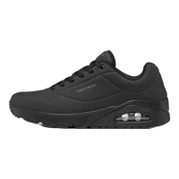 Skechers斯凯奇UNO气垫泡泡鞋 男子简约纯色复古跑鞋透气运动鞋 52458 52458-BBK 全黑色 45
