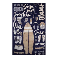 迪卡侬游泳浴巾沙滩巾吸水毛巾冲浪板款均码-2922520