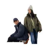 Levi's李维斯24秋季男士简约休闲可收纳风帽御寒羽绒服外套 蓝色 XXL