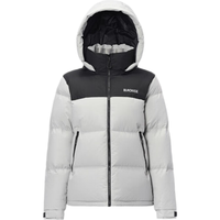 黑冰冬季户外防风保暖羽绒服男款加厚700蓬鹅绒外套601M 女款-黑色拼浅灰 XL