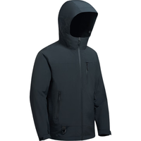 京东京造 穿山甲户外徒步登山外套700羽绒内胆冲锋衣三合一 曜石黑 3XL