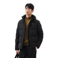 安踏（ANTA）雪壳羽绒服丨四防抗寒羽绒男女冬季保暖防泼水户外棉服外套面包服 四防科技-基础黑7902-3-字母logo L/男175