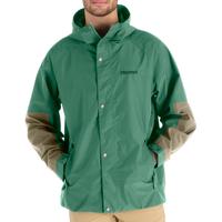 marmot 土拨鼠 男士 Cascade 环保面料防雨户外冲锋衣 防水徒步夹克 三叶草/香根草 M